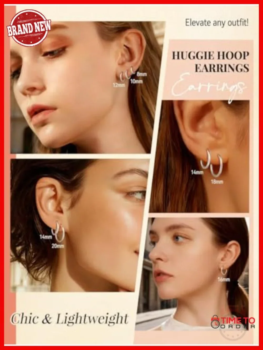 925 Sterling Silver Small Huggie Hoop Earrings - Multiple Sizes